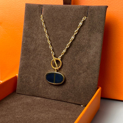 [Echo Fine ]CHAINE VERSO BLACK CERAMIC NECKLACE