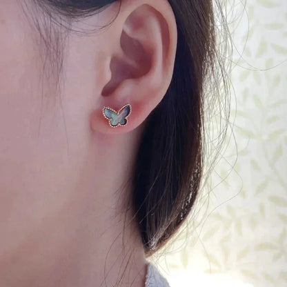 [Echo Fine ]BUTTERFLY DARK MOP  EARRINGS