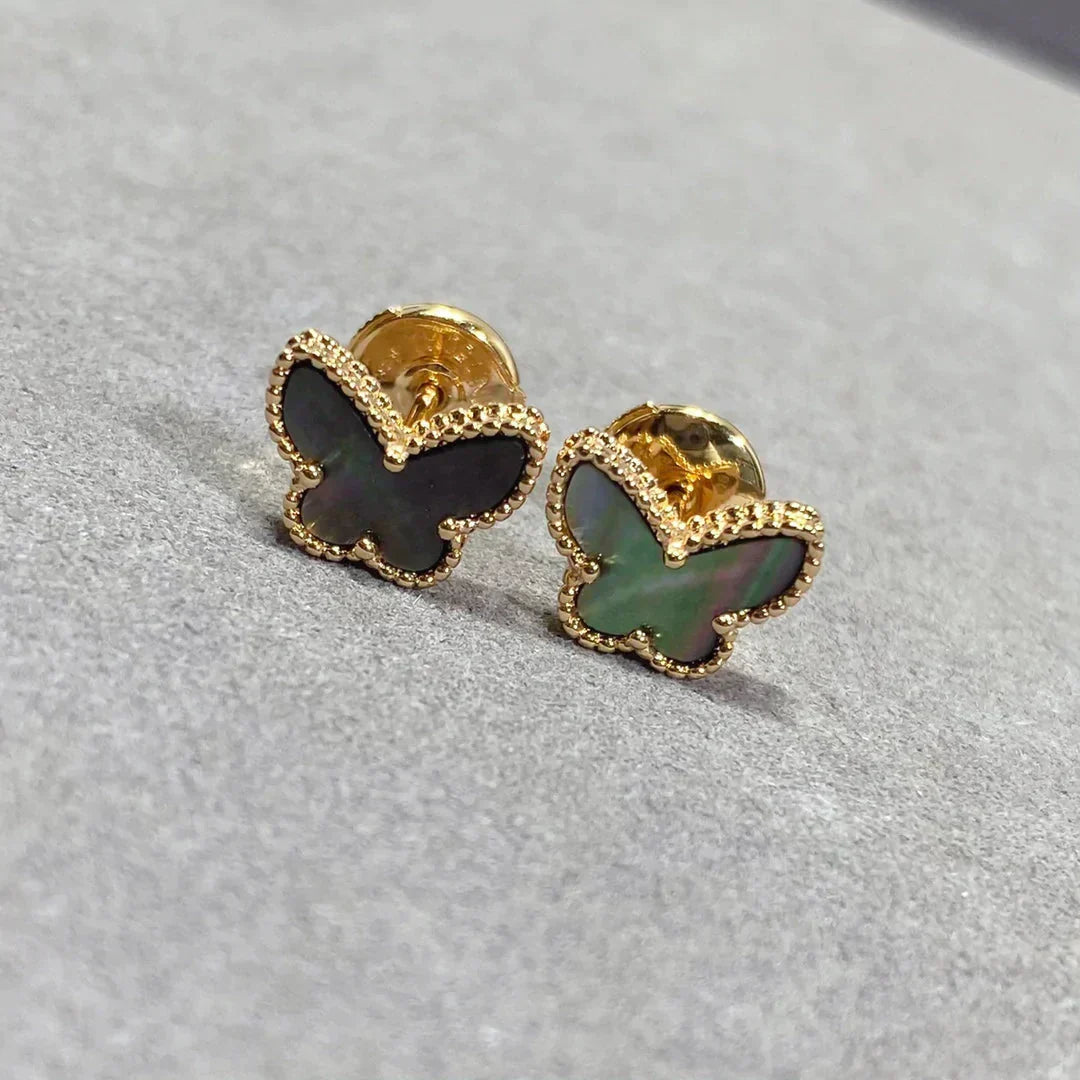 [Echo Fine ]BUTTERFLY DARK MOP  EARRINGS