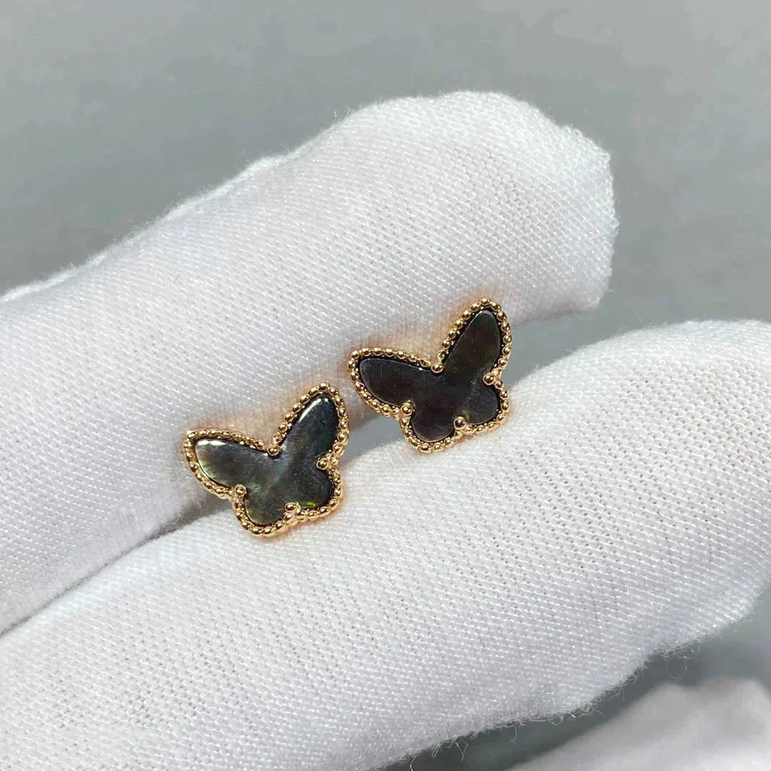 [Echo Fine ]BUTTERFLY DARK MOP  EARRINGS