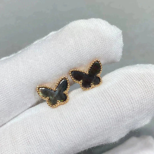 [Echo Fine ]BUTTERFLY DARK MOP  EARRINGS