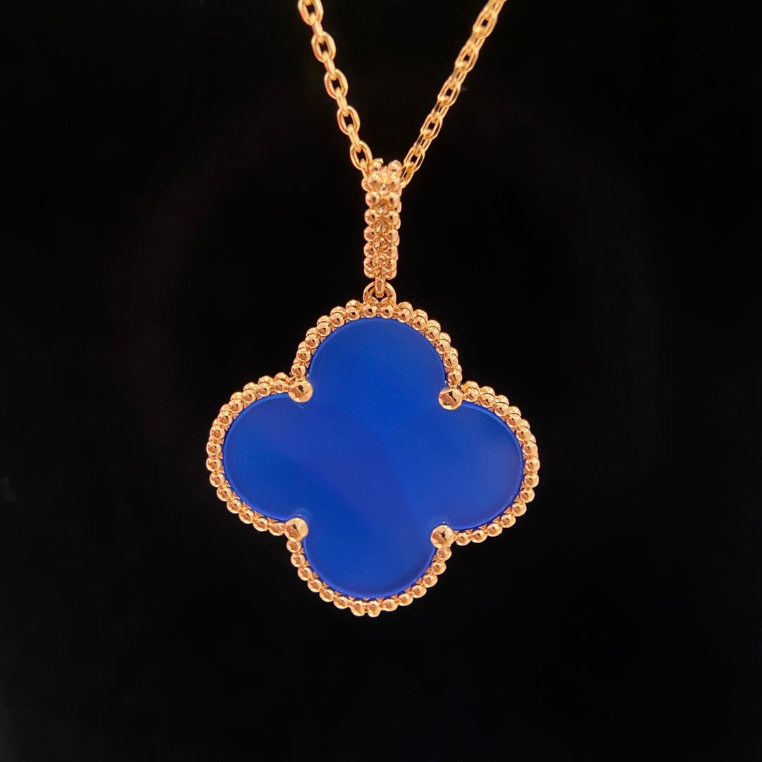 [Echo Fine ]CLOVER 25MM NECKLACE TURQUOISE ROSE GOLD