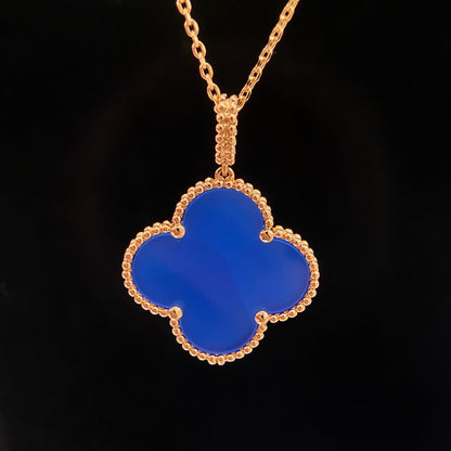 [Echo Fine ]CLOVER 25MM NECKLACE TURQUOISE ROSE GOLD