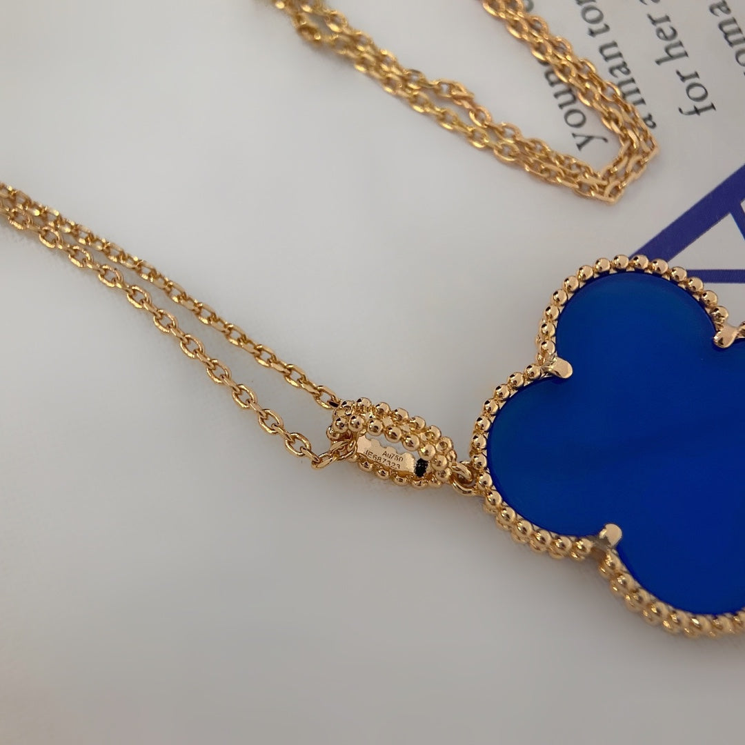 [Echo Fine ]CLOVER 25MM NECKLACE TURQUOISE ROSE GOLD