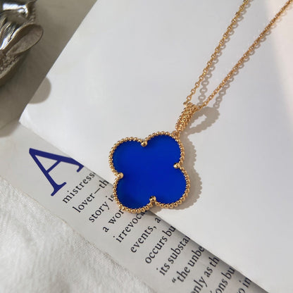[Echo Fine ]CLOVER 25MM NECKLACE TURQUOISE ROSE GOLD