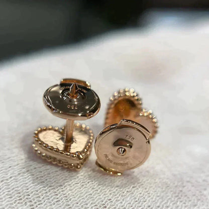 [Echo Fine ]HEART CARNELIAN STUD EARRINGS