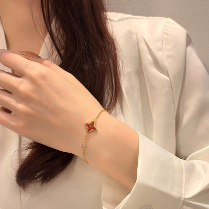 [Echo Fine ]COLOR STAR CARNELIAN PINK GOLD DIAMOND BRACELET