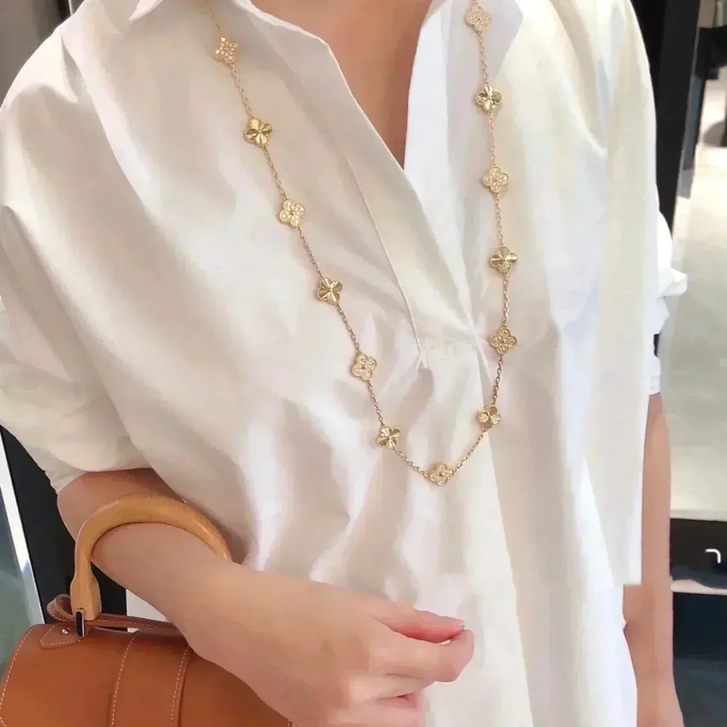 [Echo Fine ]CLOVER 20 MOTIFS LASER DIAMOND NECKLACE