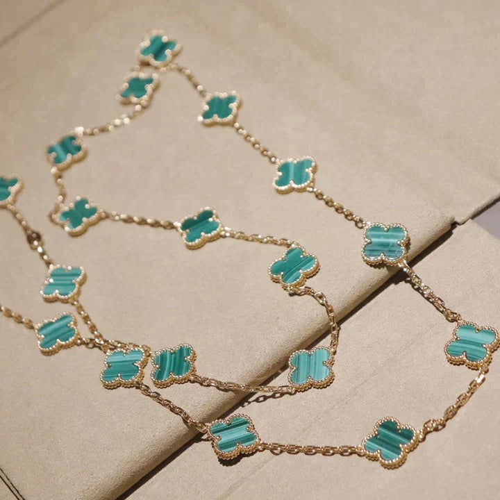 [Echo Fine ]CLOVER 20 MOTIFS MALACHITE GOLD