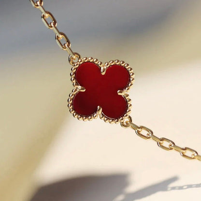 [Echo Fine ]CLOVER 20 MOTIFS CARNELIAN NECKLACE