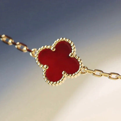 [Echo Fine ]CLOVER 20 MOTIFS CARNELIAN NECKLACE