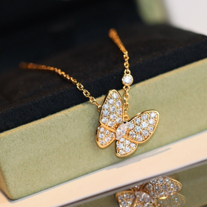 [Echo Fine ]BUTTERFLY DIAMOND NECKLACE