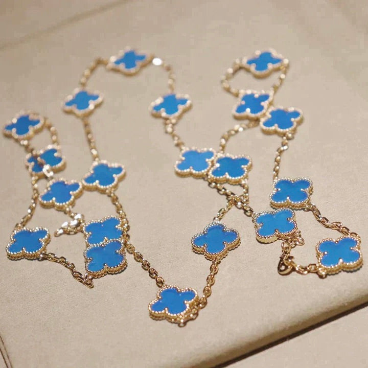 [Echo Fine ]CLOVER 20 MOTIFS TURQUOISE GOLD