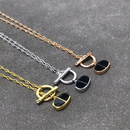 [Echo Fine ]CHAINE VERSO BLACK CERAMIC  NECKLACE
