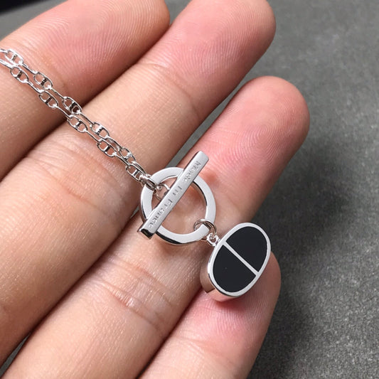 [Echo Fine ]CHAINE VERSO BLACK CERAMIC  NECKLACE