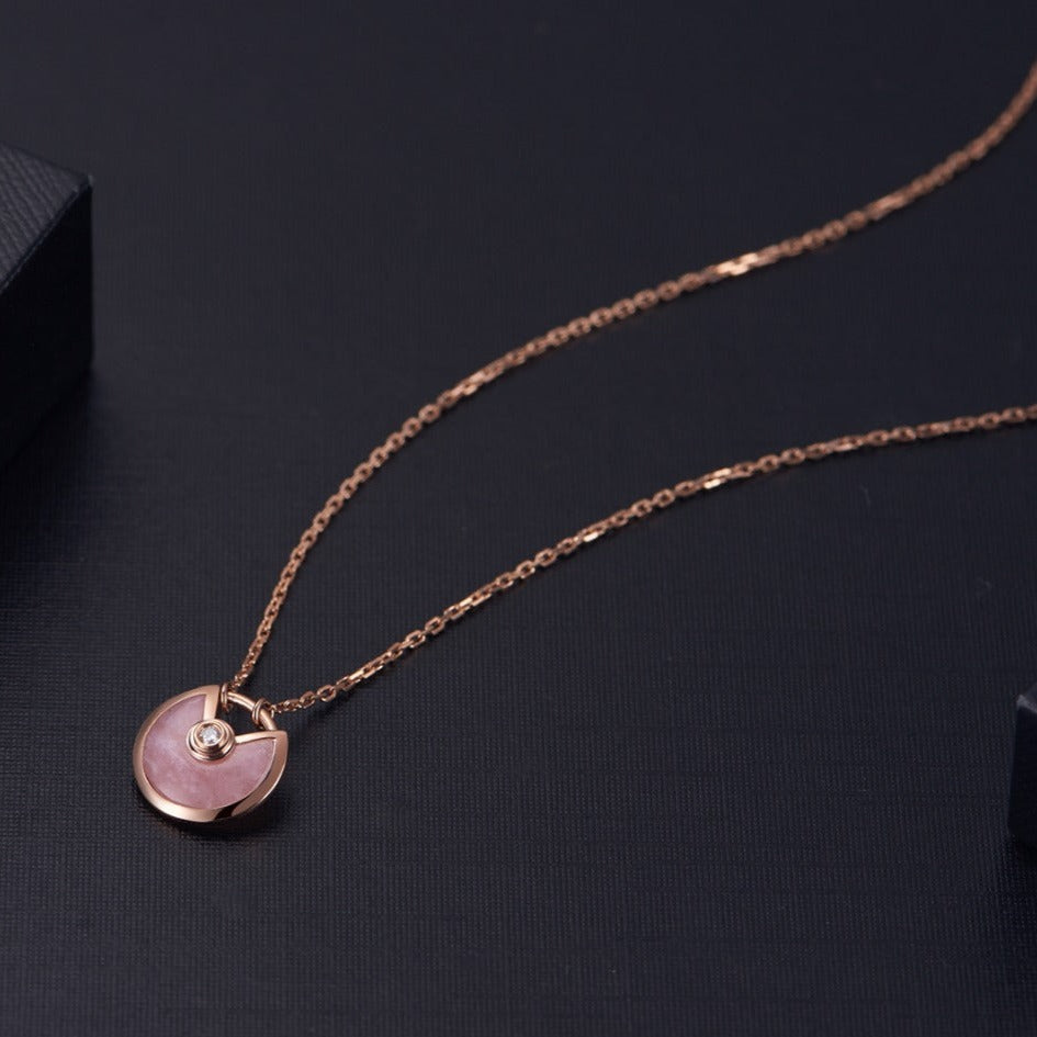 [Echo Fine ]AMULETTE ROSE GOLD PINK MOP NECKLACE