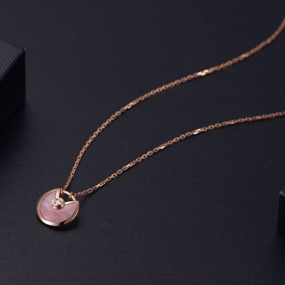 [Echo Fine ]AMULETTE ROSE GOLD PINK MOP NECKLACE