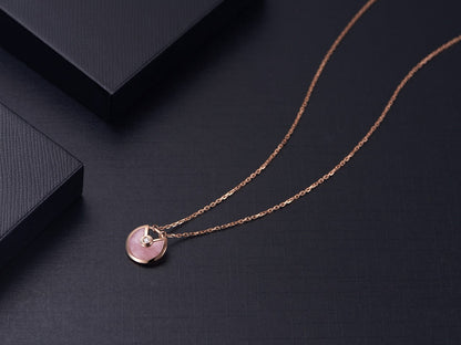 [Echo Fine ]AMULETTE ROSE GOLD PINK MOP NECKLACE