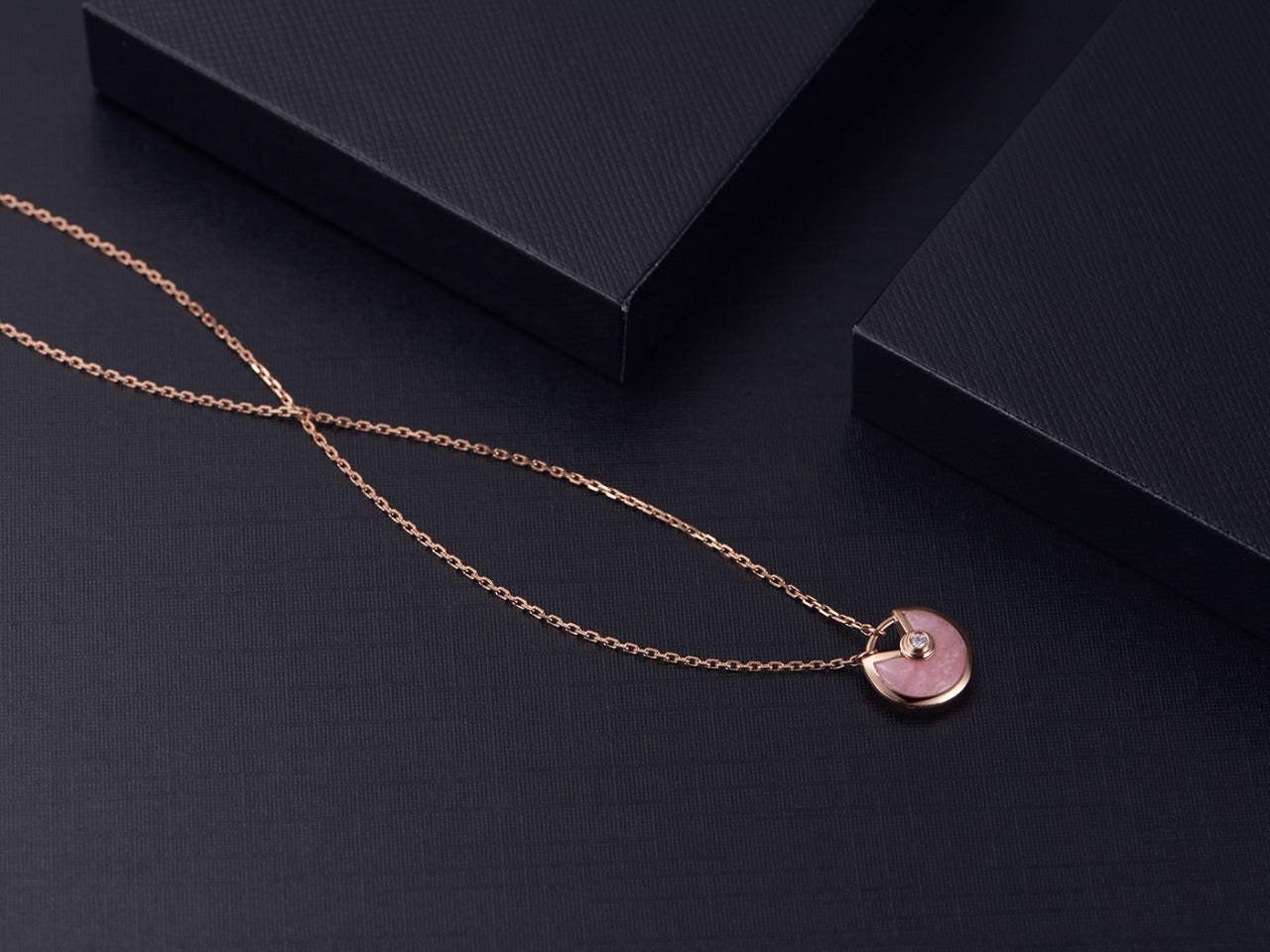 [Echo Fine ]AMULETTE ROSE GOLD PINK MOP NECKLACE
