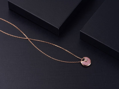 [Echo Fine ]AMULETTE ROSE GOLD PINK MOP NECKLACE