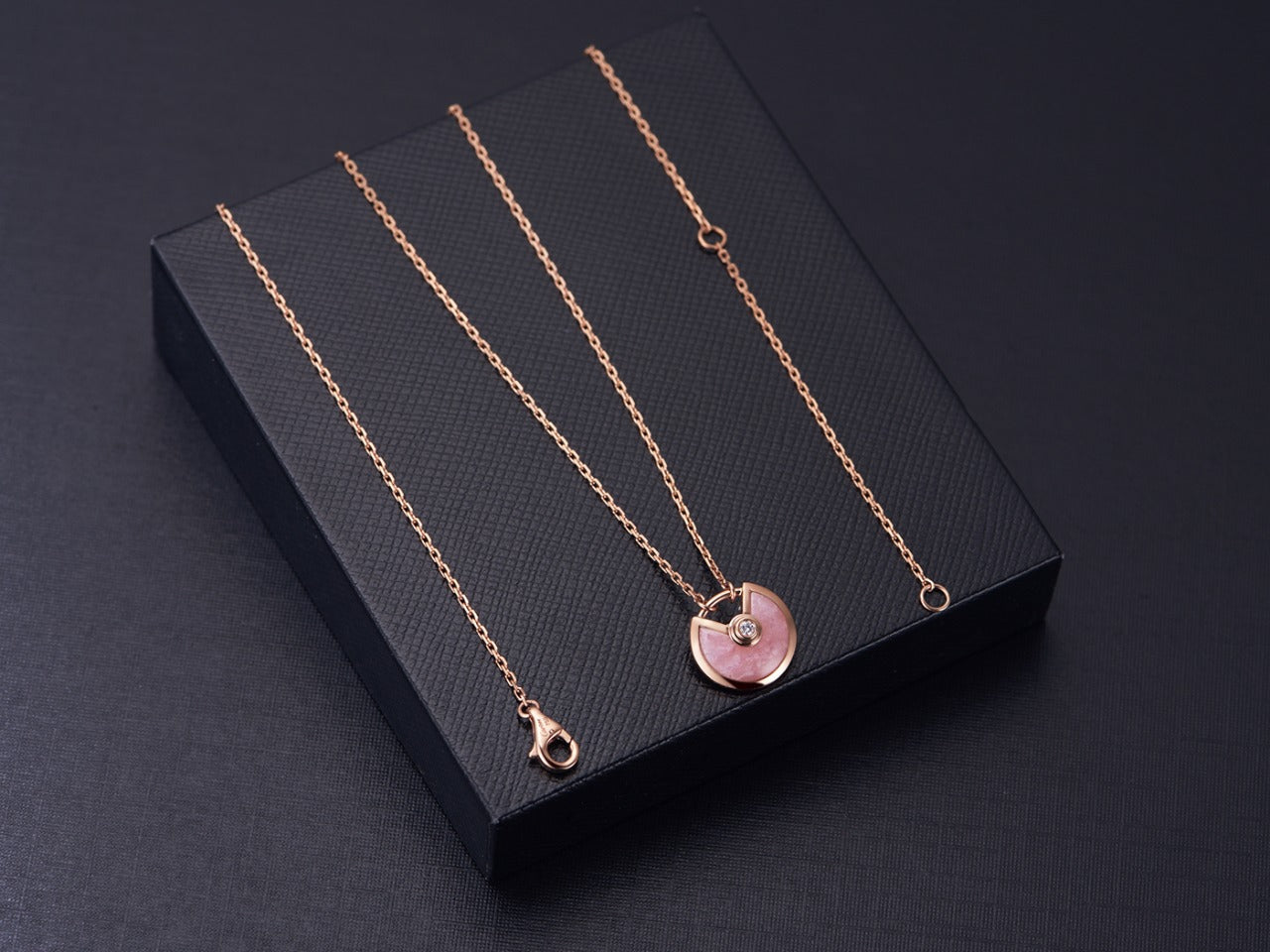 [Echo Fine ]AMULETTE ROSE GOLD PINK MOP NECKLACE