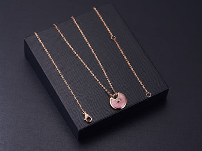 [Echo Fine ]AMULETTE ROSE GOLD PINK MOP NECKLACE