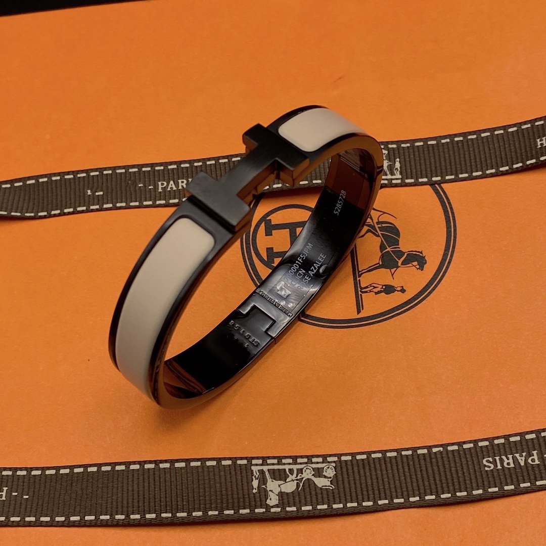[Echo Fine ]H BRACELET 12MM BLACK BEIGE CERAMIC