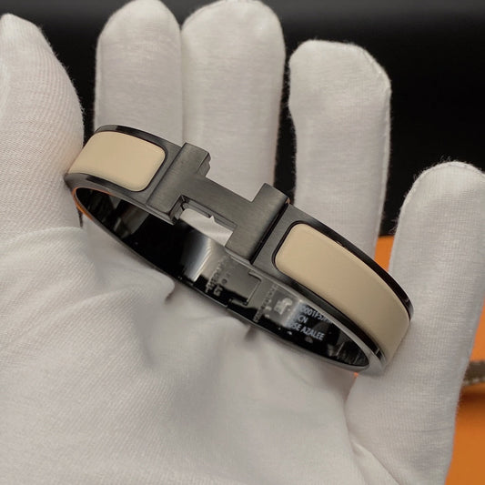 [Echo Fine ]H BRACELET 12MM BLACK BEIGE CERAMIC