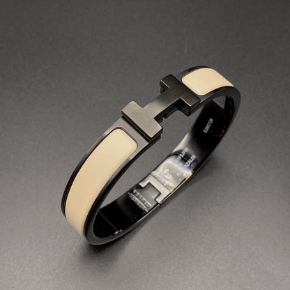 [Echo Fine ]H BRACELET 12MM BLACK BEIGE CERAMIC
