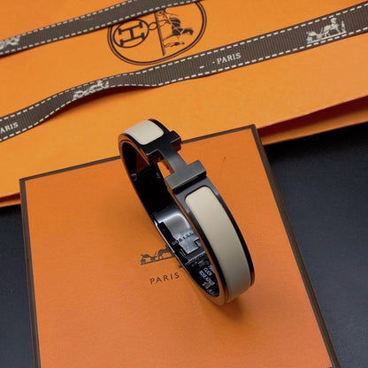 [Echo Fine ]H BRACELET 12MM BLACK BEIGE CERAMIC