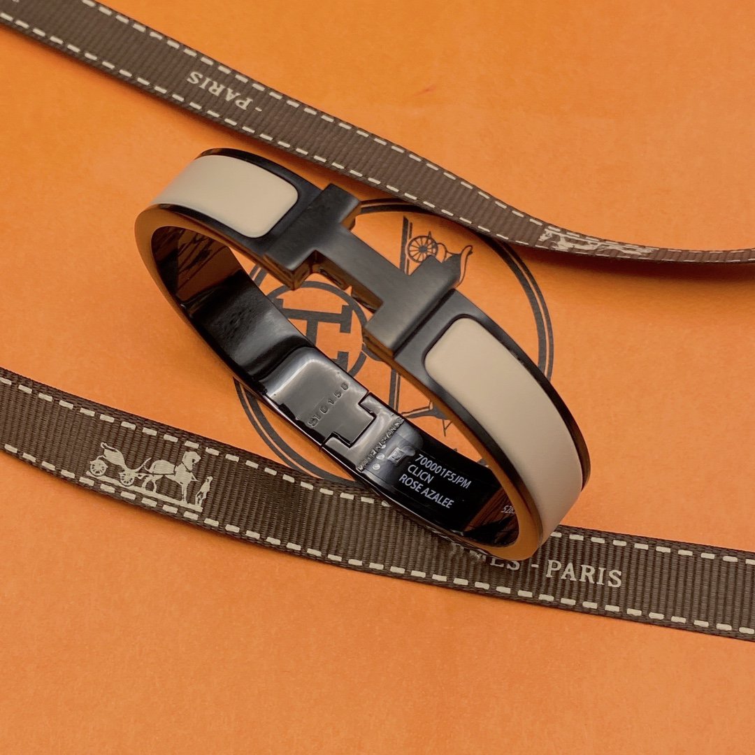 [Echo Fine ]H BRACELET 12MM BLACK BEIGE CERAMIC