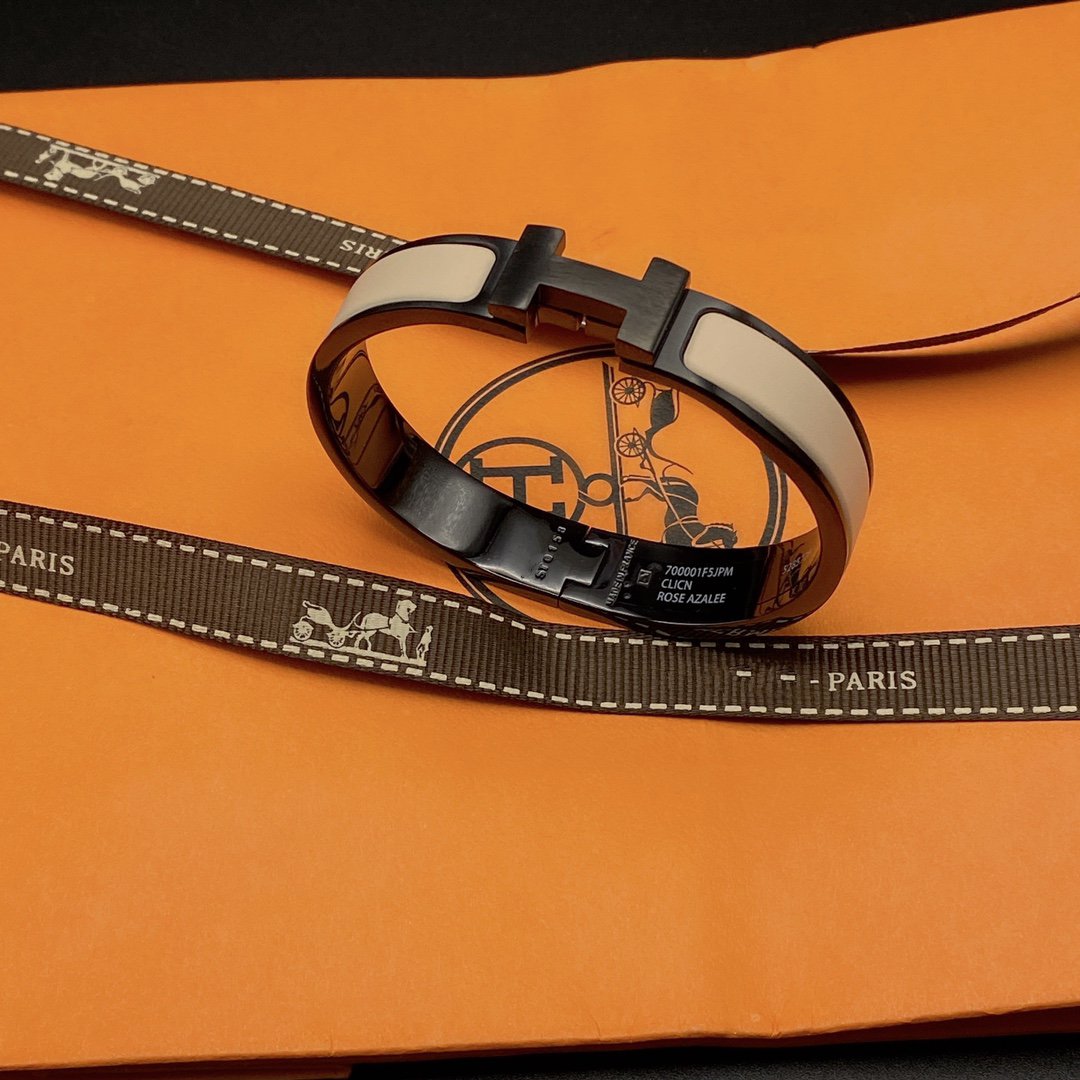 [Echo Fine ]H BRACELET 12MM BLACK BEIGE CERAMIC