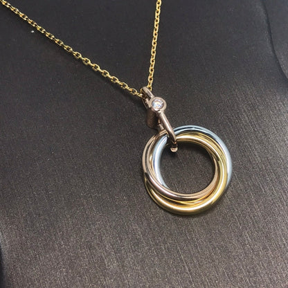 [Echo Fine ]TRINITY SILVER GOLD PINK GOLD NECKLACE