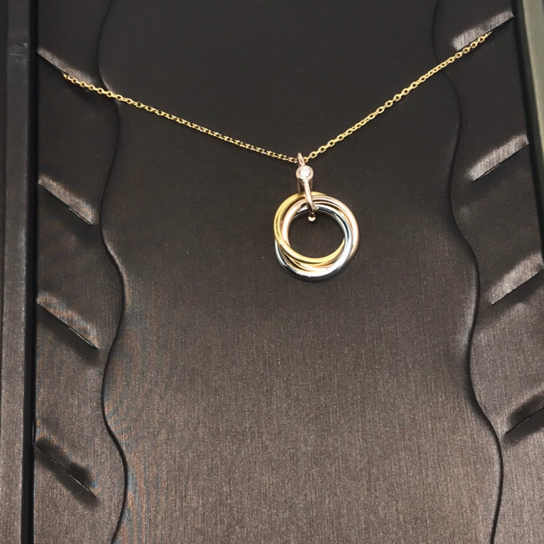 [Echo Fine ]TRINITY SILVER GOLD PINK GOLD NECKLACE