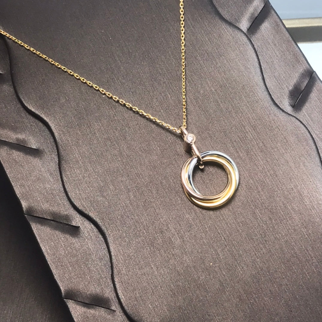 [Echo Fine ]TRINITY SILVER GOLD PINK GOLD NECKLACE