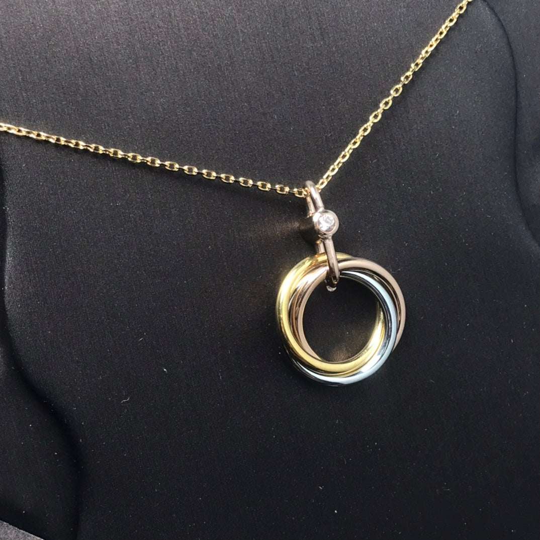 [Echo Fine ]TRINITY SILVER GOLD PINK GOLD NECKLACE