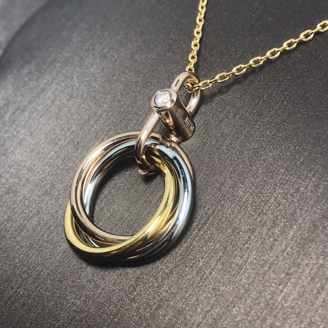 [Echo Fine ]TRINITY SILVER GOLD PINK GOLD NECKLACE
