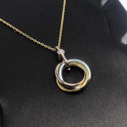 [Echo Fine ]TRINITY SILVER GOLD PINK GOLD NECKLACE