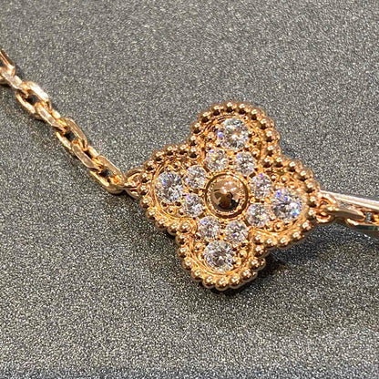 [Echo Fine ]CLOVER 5 MOTIFS  FULL DIAMOND BRACELET
