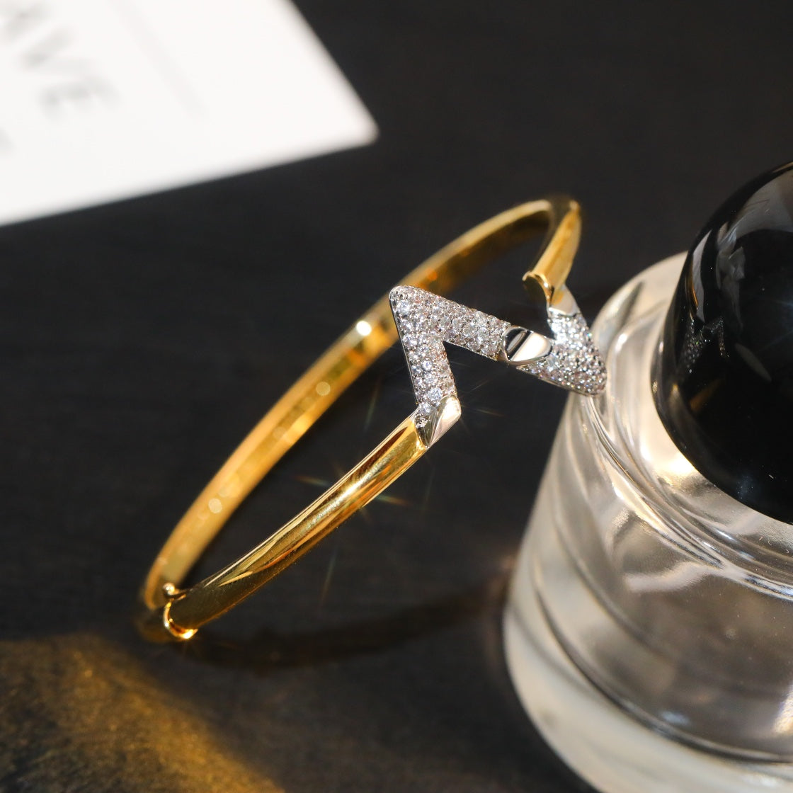 [Echo Fine ]VOLTE UPSITE DOWN GOLD DIAMOND BRACELET
