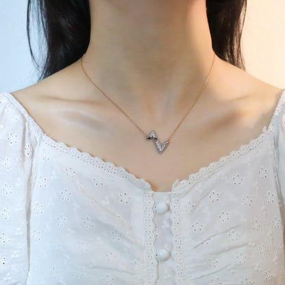 [Echo Fine ]VOLT SILVER DIAMOND PEDANT NECKLACE
