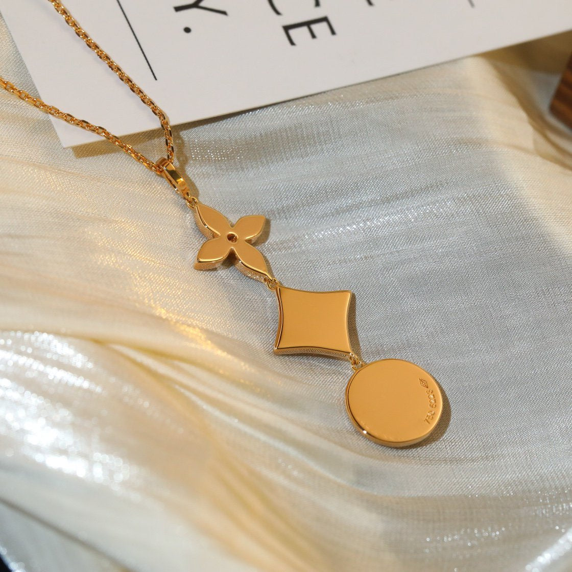 [Echo Fine ]STAR AND SUN DIAMOND PINK GOLD NECKLACE