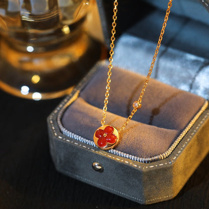[Echo Fine ]SUN PEDANT PINK GOLD 1 DIAMOND NECKLACE