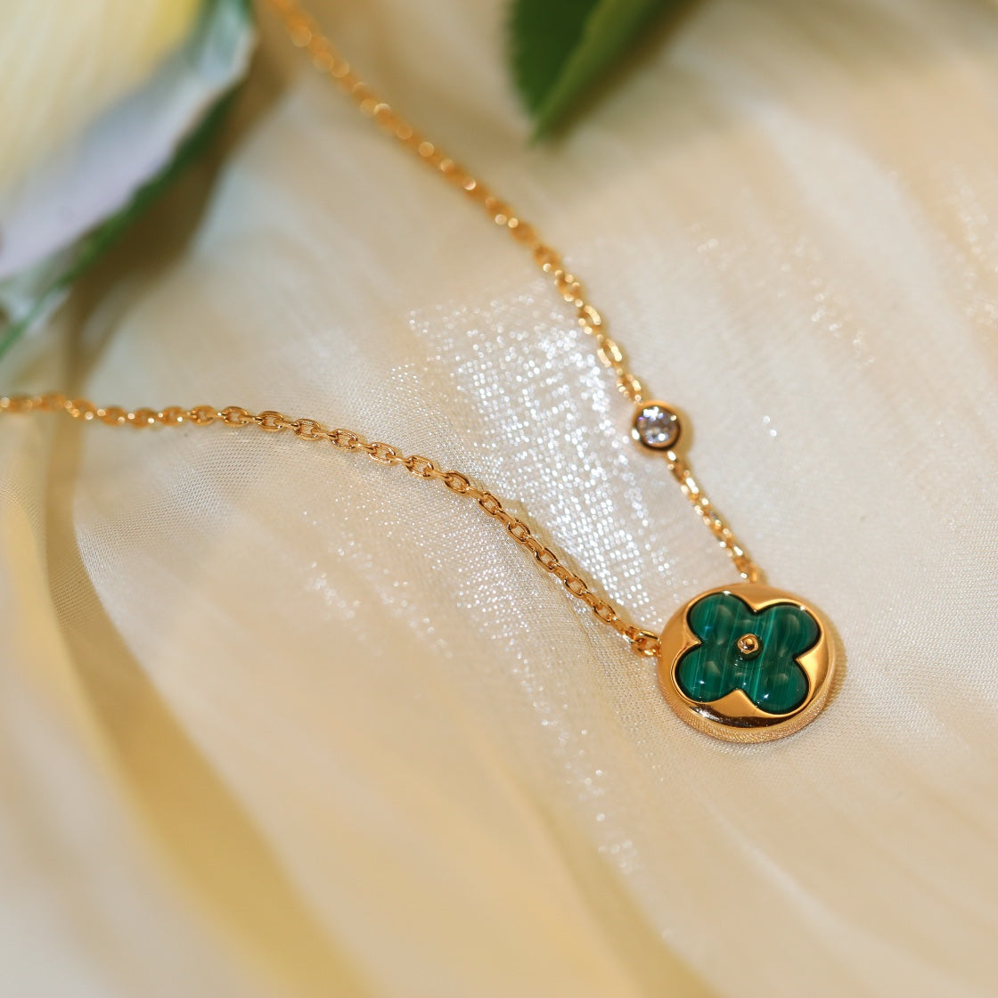 [Echo Fine ]SUN PEDANT PINK GOLD 1 DIAMOND NECKLACE