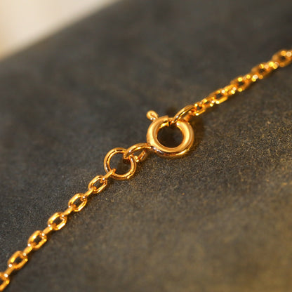[Echo Fine ]SUN PEDANT PINK GOLD 1 DIAMOND NECKLACE