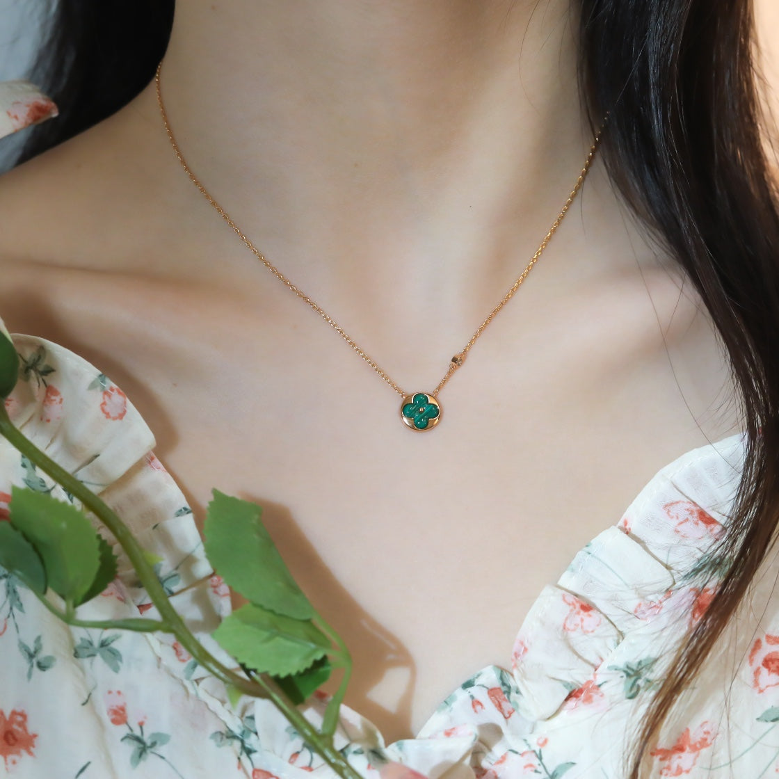 [Echo Fine ]SUN PEDANT PINK GOLD 1 DIAMOND NECKLACE
