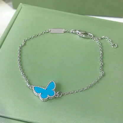 [Echo Fine ]BUTTERFLY TURQUOISE BUTTERFLY BRACELET SILVER