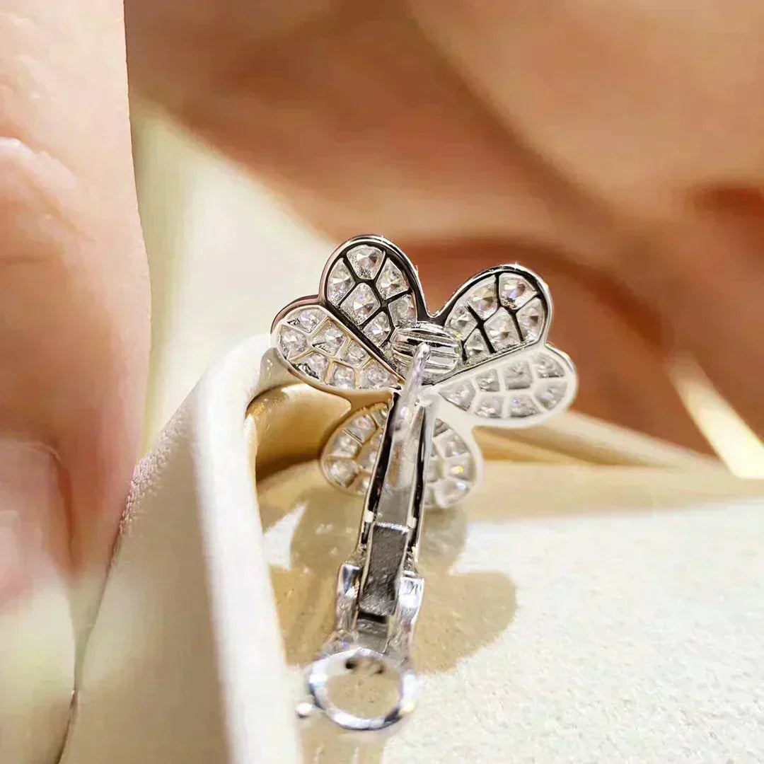 [Echo Fine ]CLOVER COMOS DIAMOND EARRINGS SILVER