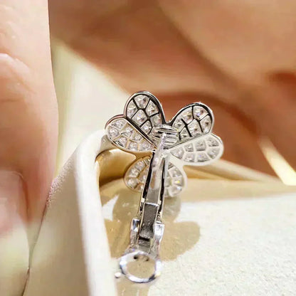 [Echo Fine ]CLOVER COMOS DIAMOND EARRINGS SILVER