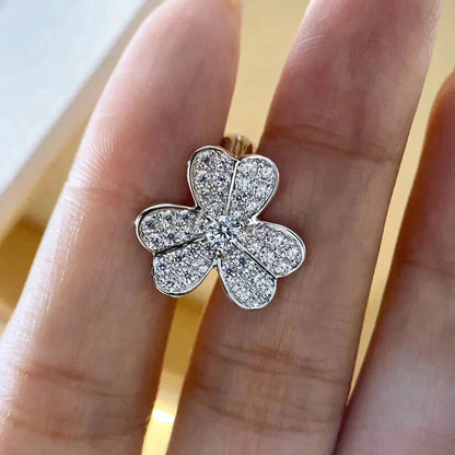 [Echo Fine ]CLOVER COMOS DIAMOND EARRINGS SILVER